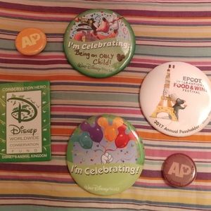 4/$15 💗 Set 6 2017 Disney World Passholder Buttons